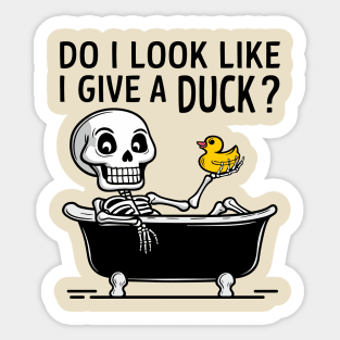 Do I Look Like I Give A Duck Carefree Attitude Sticker